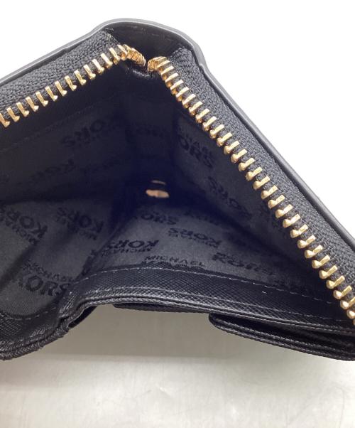 MICHAEL KORS（マイケル・コース）MICHAEL KORS (マイケル・コース) ラウンドファスナー財布 ブラックの古着・服飾アイテム