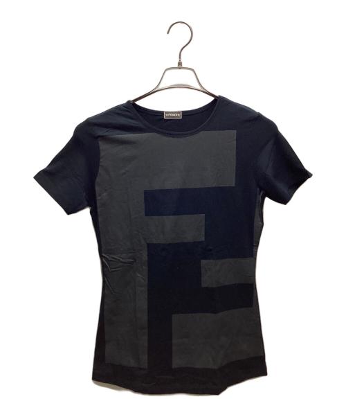 FENDI（フェンディ）FENDI (フェンディ) 半袖カットソー ネイビー×ブラック サイズ:SIZE42の古着・服飾アイテム