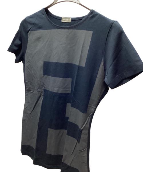 FENDI（フェンディ）FENDI (フェンディ) 半袖カットソー ネイビー×グレー サイズ:SIZE44の古着・服飾アイテム