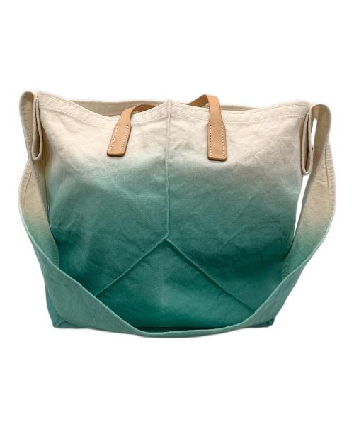 genten（ゲンテン）genten (ゲンテン) トートバッグ ホワイト×スカイブルーの古着・服飾アイテム