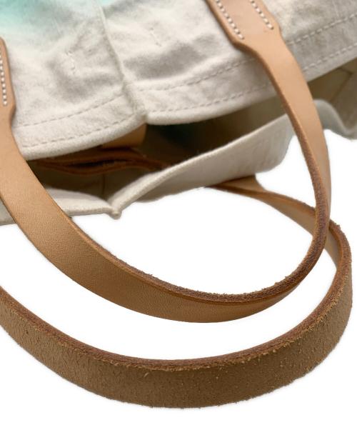 genten（ゲンテン）genten (ゲンテン) トートバッグ ホワイト×スカイブルーの古着・服飾アイテム