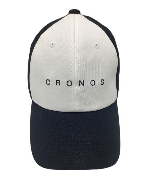 CRONOS（クロノス）CRONOS (クロノス) キャップ ブラック×ホワイトの古着・服飾アイテム