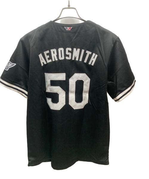 AERO SMITH（エアロスミス）AERO SMITH (エアロスミス) ベースボールシャツ ブラック サイズ:XLの古着・服飾アイテム