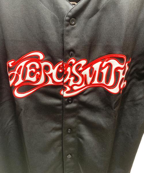 AERO SMITH（エアロスミス）AERO SMITH (エアロスミス) ベースボールシャツ ブラック サイズ:XLの古着・服飾アイテム