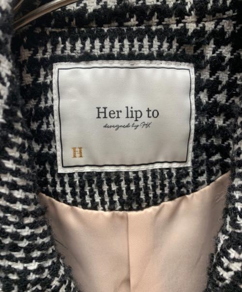 HER LIP TO（ハーリップトゥ）HER LIP TO (ハーリップトゥ) セットアップ ブラック×ホワイト サイズ:M 未使用品の古着・服飾アイテム