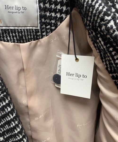 HER LIP TO（ハーリップトゥ）HER LIP TO (ハーリップトゥ) セットアップ ブラック×ホワイト サイズ:M 未使用品の古着・服飾アイテム