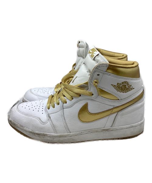 NIKE（ナイキ）NIKE (ナイキ) ハイカットスニーカー ホワイト×ゴールド サイズ:28の古着・服飾アイテム