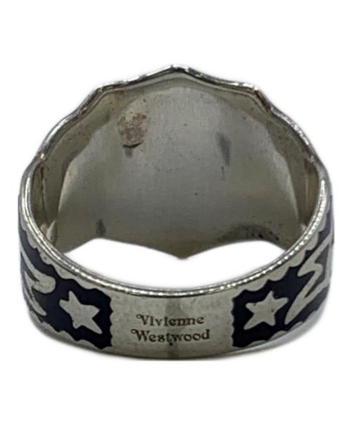 Vivienne Westwood（ヴィヴィアンウエストウッド）Vivienne Westwood (ヴィヴィアンウエストウッド) シガースモールリング ブラック×シルバー サイズ:11号の古着・服飾アイテム