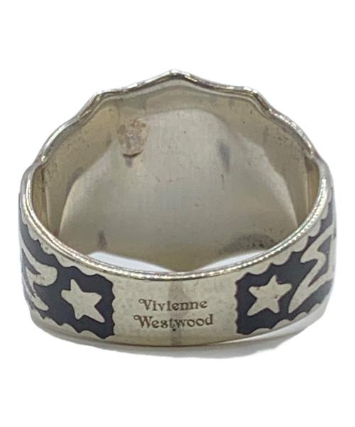Vivienne Westwood（ヴィヴィアンウエストウッド）Vivienne Westwood (ヴィヴィアンウエストウッド) シガースモールリング ブラック×シルバー サイズ:11号の古着・服飾アイテム