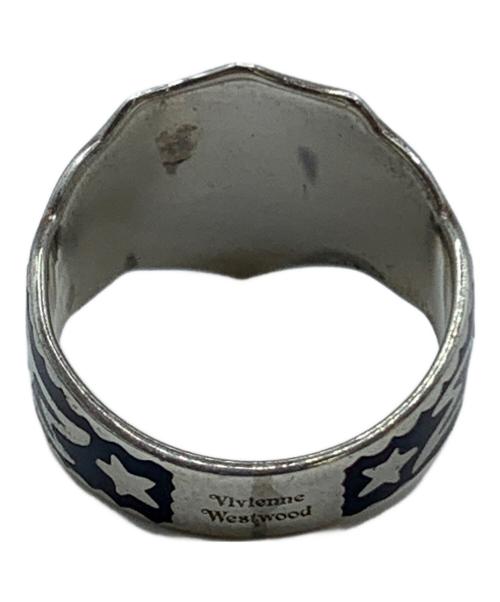 Vivienne Westwood（ヴィヴィアンウエストウッド）Vivienne Westwood (ヴィヴィアンウエストウッド) シガースモールリング ブラック×シルバー サイズ:11号の古着・服飾アイテム