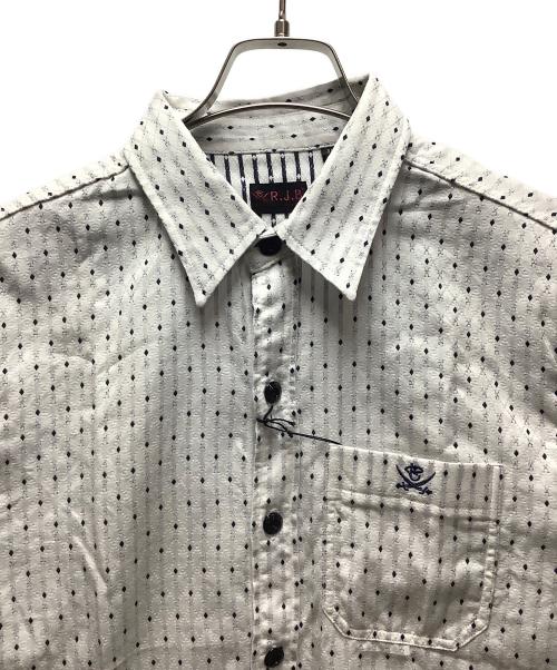 R.J.B（アールジェイビー）R.J.B (アールジェイビー) 総柄シャツ ホワイト サイズ:Mの古着・服飾アイテム