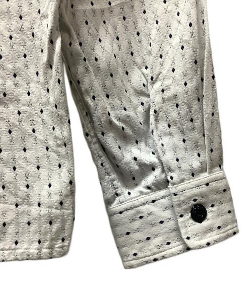 R.J.B（アールジェイビー）R.J.B (アールジェイビー) 総柄シャツ ホワイト サイズ:Mの古着・服飾アイテム