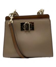 FURLA（フルラ）の古着「ショルダーバッグ」｜ベージュ×ブラウン