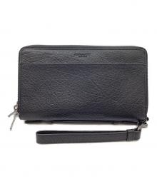 COACH（コーチ）の古着「ダブルジップオーガナイザー」｜ブラック