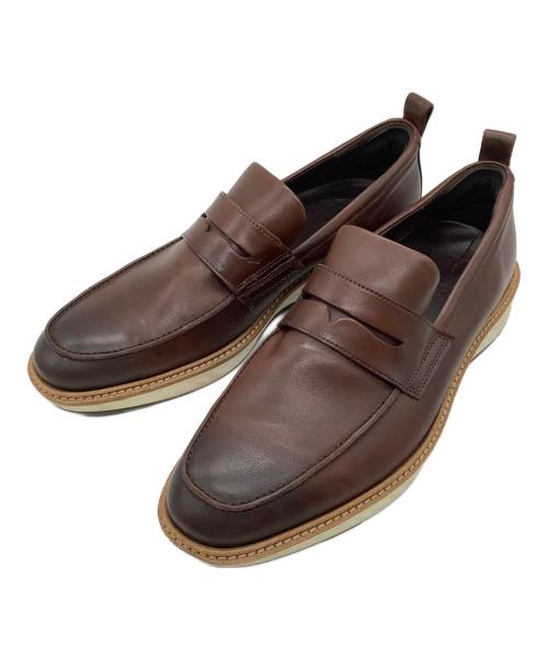 ECCO（エコー）ECCO (エコー) レザーシューズ ブラウン サイズ:28cmの古着・服飾アイテム