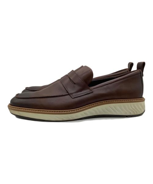 ECCO（エコー）ECCO (エコー) レザーシューズ ブラウン サイズ:28cmの古着・服飾アイテム