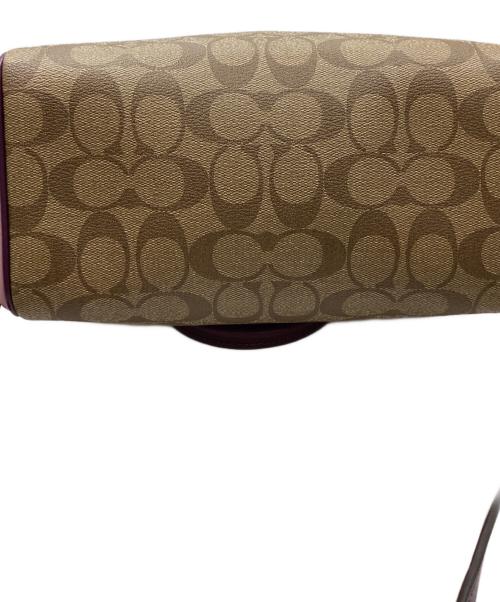 COACH（コーチ）COACH (コーチ) 2WAYバッグ パープル×ブラウンの古着・服飾アイテム