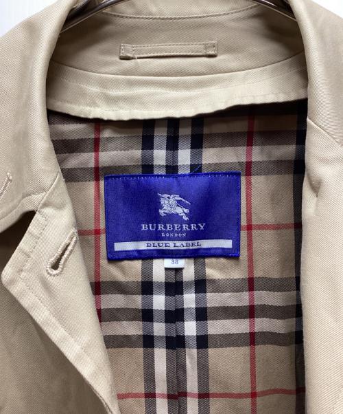 BURBERRY BLUE LABEL（バーバリー ブルー レーベル）BURBERRY BLUE LABEL (バーバリー ブルー レーベル) ステンカラーコート ベージュ サイズ:38の古着・服飾アイテム