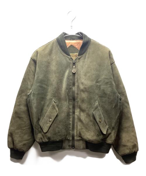 NEXT STAGE（ネクストステージ）NEXT STAGE (ネクストステージ) レザージャケット オリーブ サイズ:Mの古着・服飾アイテム