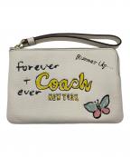 COACHコーチ）の古着「ハンドポーチ」｜ホワイト