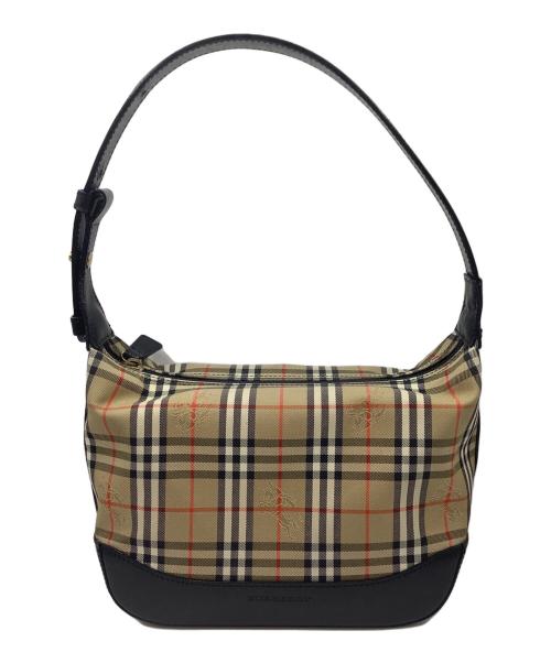 BURBERRY（バーバリー）BURBERRY (バーバリー) ハンドバッグ ベージュ×ブラックの古着・服飾アイテム