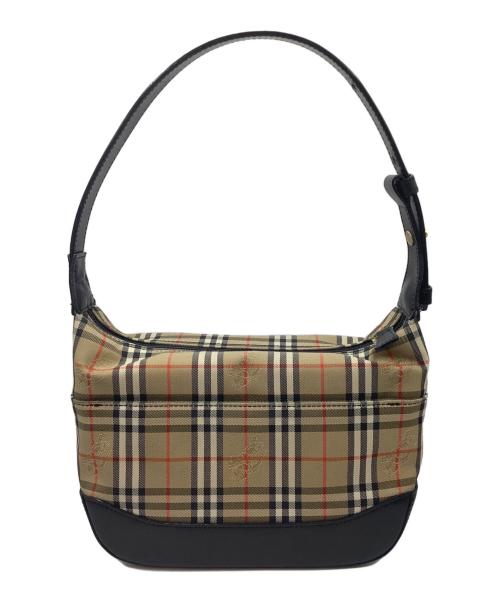BURBERRY（バーバリー）BURBERRY (バーバリー) ハンドバッグ ベージュ×ブラックの古着・服飾アイテム