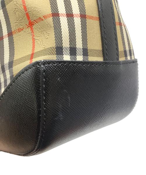 BURBERRY（バーバリー）BURBERRY (バーバリー) ハンドバッグ ベージュ×ブラックの古着・服飾アイテム