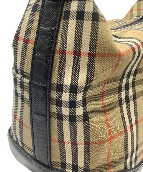 BURBERRY（バーバリー）BURBERRY (バーバリー) ハンドバッグ ベージュ×ブラックの古着・服飾アイテム