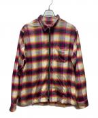 SUPREMEシュプリーム）の古着「長袖シャツ」｜ショッキングピンクホワイト