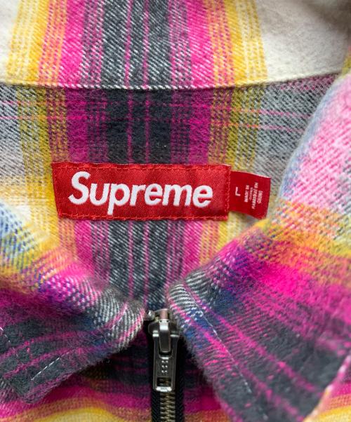 SUPREME（シュプリーム）Supreme (シュプリーム) 長袖シャツ ショッキングピンクホワイト サイズ:Lの古着・服飾アイテム