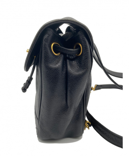 CHANEL（シャネル）CHANEL (シャネル) リュック ブラック キャビアスキン 3895796の古着・服飾アイテム
