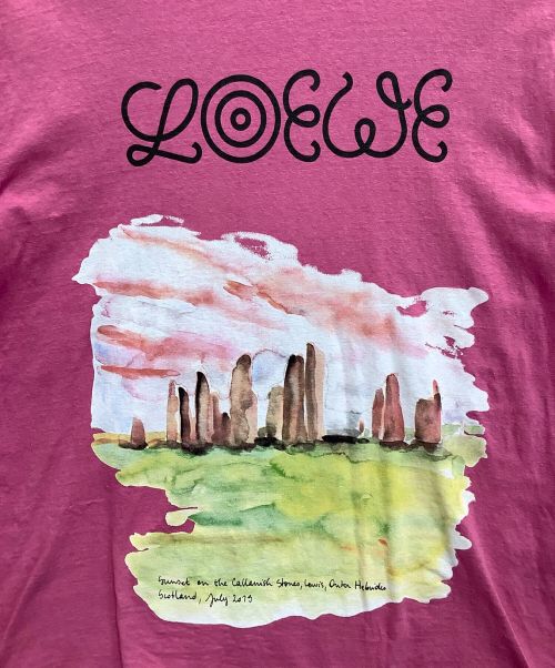 LOEWE（ロエベ）LOEWE (ロエベ) 半袖Tシャツ ピンク サイズ:Mの古着・服飾アイテム