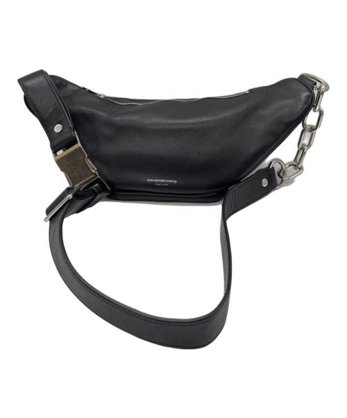 ALEXANDER WANG（アレキサンダー・ワン）ALEXANDER WANG (アレキサンダーワン) チェーンディテールジップベルトバッグ ブラックの古着・服飾アイテム