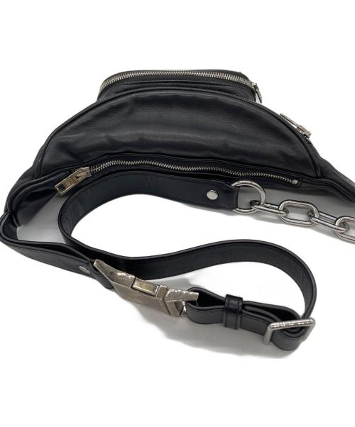 ALEXANDER WANG（アレキサンダー・ワン）ALEXANDER WANG (アレキサンダーワン) チェーンディテールジップベルトバッグ ブラックの古着・服飾アイテム