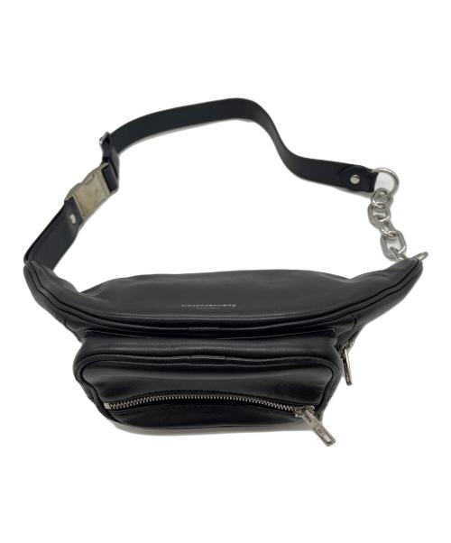 ALEXANDER WANG（アレキサンダー・ワン）ALEXANDER WANG (アレキサンダーワン) チェーンディテールジップベルトバッグ ブラックの古着・服飾アイテム