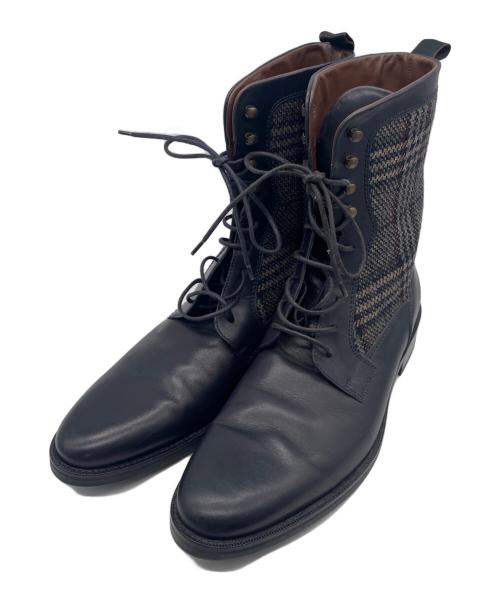 HUGO BOSS（ヒューゴ ボス）HUGO BOSS (ヒューゴ ボス) レースアップブーツ ブラック サイズ:26の古着・服飾アイテム