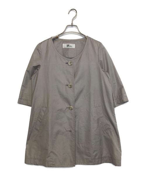 24 ISSEY MIYAKE（24 イッセイミヤケ）24 ISSEY MIYAKE (24 イッセイミヤケ) ノーカラージャケット ベージュ サイズ:1の古着・服飾アイテム
