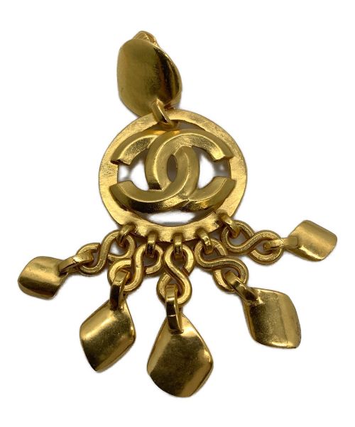 CHANEL（シャネル）CHANEL (シャネル) フリンジイヤリング ゴールド色の古着・服飾アイテム