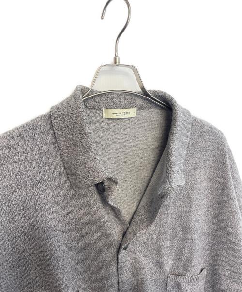 PUBLIC TOKYO（パブリックトウキョウ）PUBLIC TOKYO (パブリックトウキョウ) メランジニットポロカーデ グレー サイズ:1の古着・服飾アイテム