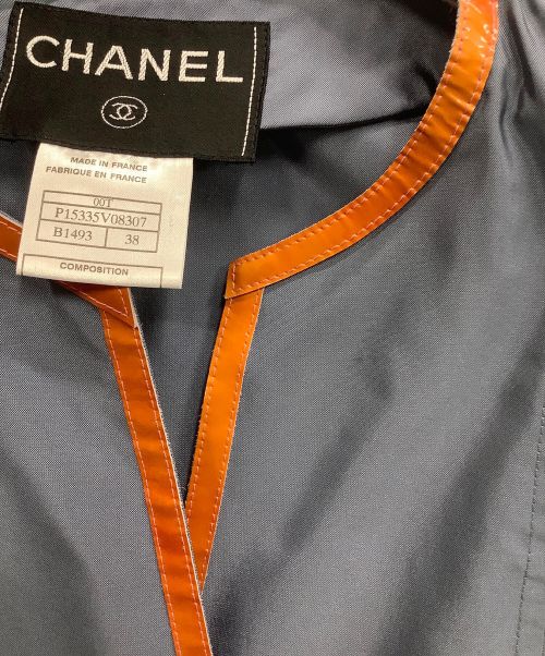CHANEL（シャネル）CHANEL (シャネル) ノーカラージャケット グレー サイズ:38の古着・服飾アイテム