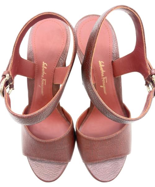 Salvatore Ferragamo（サルヴァトーレ フェラガモ）Salvatore Ferragamo (サルヴァトーレ フェラガモ) ミュール ブラウン サイズ:23の古着・服飾アイテム