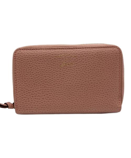 GUCCI（グッチ）GUCCI (グッチ) ラウンドジップウォレット ピンクの古着・服飾アイテム