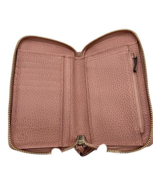 GUCCI（グッチ）GUCCI (グッチ) ラウンドジップウォレット ピンクの古着・服飾アイテム