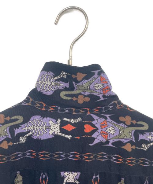 WACKO MARIA（ワコマリア）WACKO MARIA (ワコマリア) オープンカラーシャツ ブラック サイズ:Lの古着・服飾アイテム