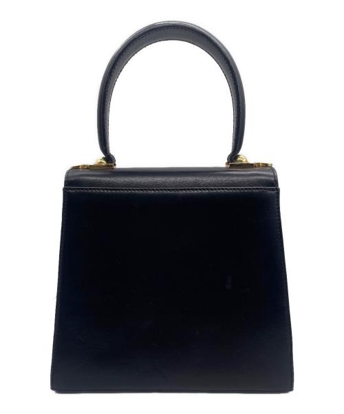 Salvatore Ferragamo（サルヴァトーレ フェラガモ）Salvatore Ferragamo (サルヴァトーレ フェラガモ) ミニハンドバッグ ブラック×ゴールドの古着・服飾アイテム