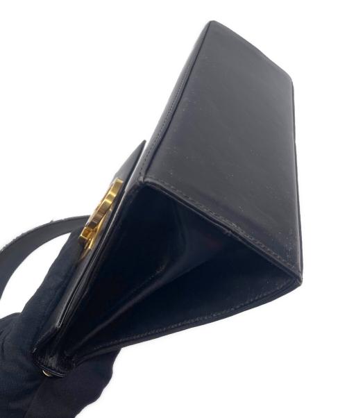 Salvatore Ferragamo（サルヴァトーレ フェラガモ）Salvatore Ferragamo (サルヴァトーレ フェラガモ) ミニハンドバッグ ブラック×ゴールドの古着・服飾アイテム