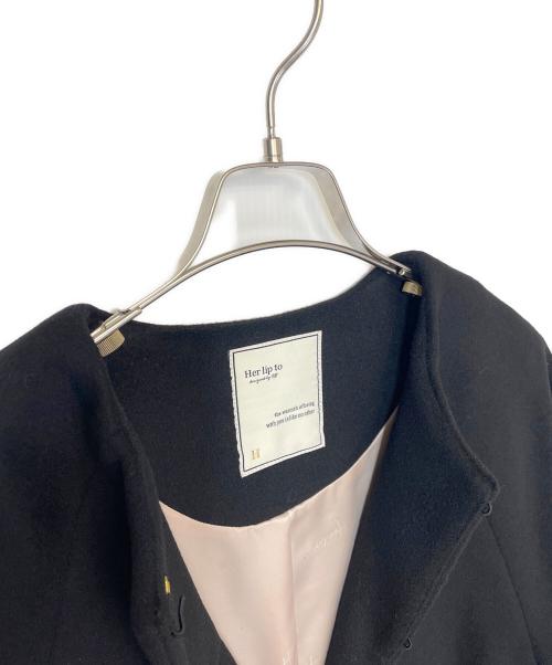 HER LIP TO（ハーリップトゥ）Her lip to (ハーリップトゥ) コート ブラック サイズ:S 未使用品の古着・服飾アイテム