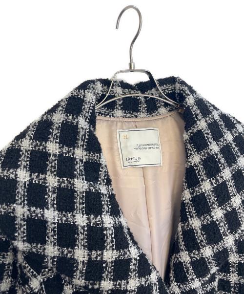 HER LIP TO（ハーリップトゥ）Her lip to (ハーリップトゥ) ダウンコート ブラック サイズ:S 未使用品の古着・服飾アイテム