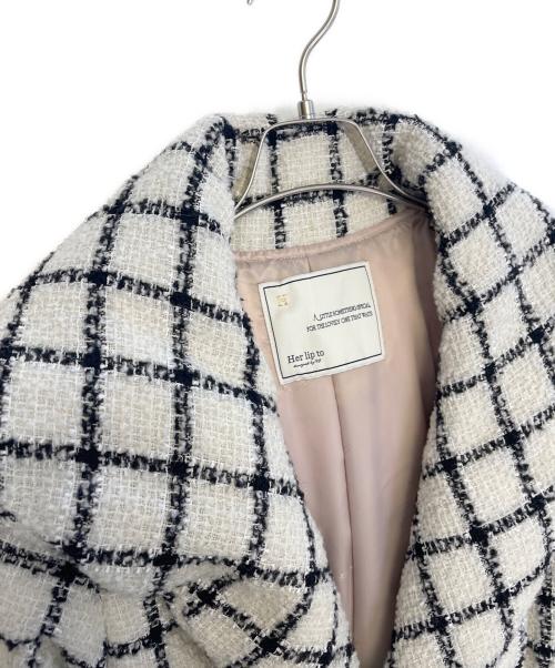 HER LIP TO（ハーリップトゥ）Her lip to (ハーリップトゥ) ダウンコート ホワイト サイズ:S 未使用品の古着・服飾アイテム