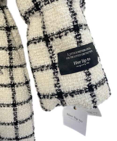 HER LIP TO（ハーリップトゥ）Her lip to (ハーリップトゥ) ダウンコート ホワイト サイズ:S 未使用品の古着・服飾アイテム